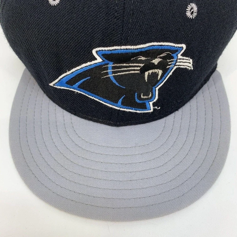 Vintage New Era Pro Model Carolina Panthers 100% Wool‎ Fitted Hat Size 7 USA